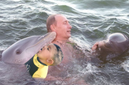 putin and dolphin kid